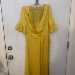 Long vibrant yellow dress